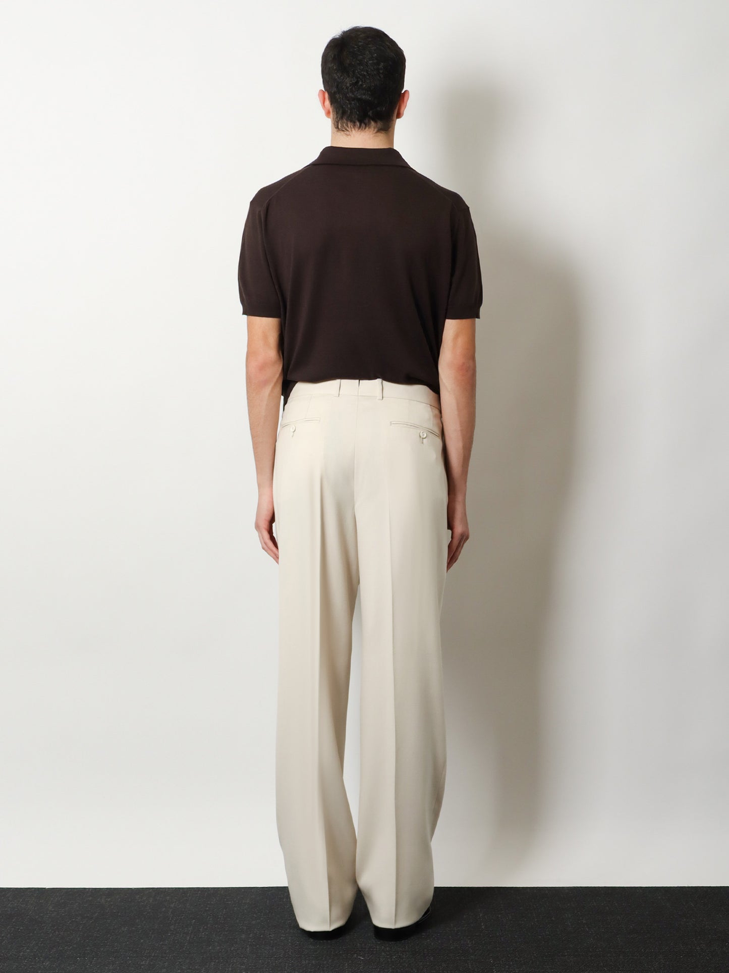 Wool, cashmere and silk trousers