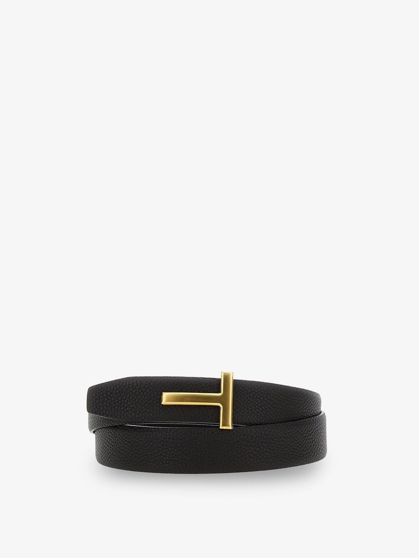 Reversible hammered leather belt