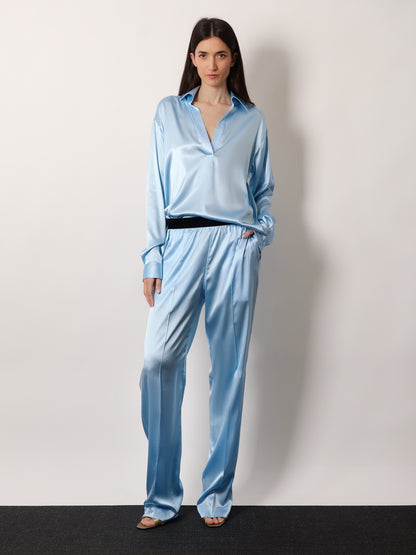 Stretch satin shirt thumbnail
