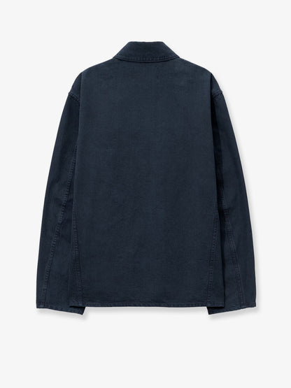 Cotton jacket with denim effect thumbnail