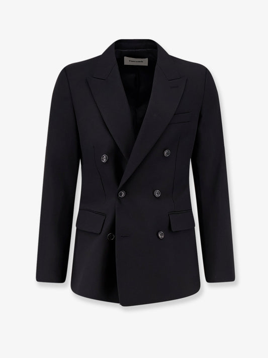 Tailored wool blend blazer