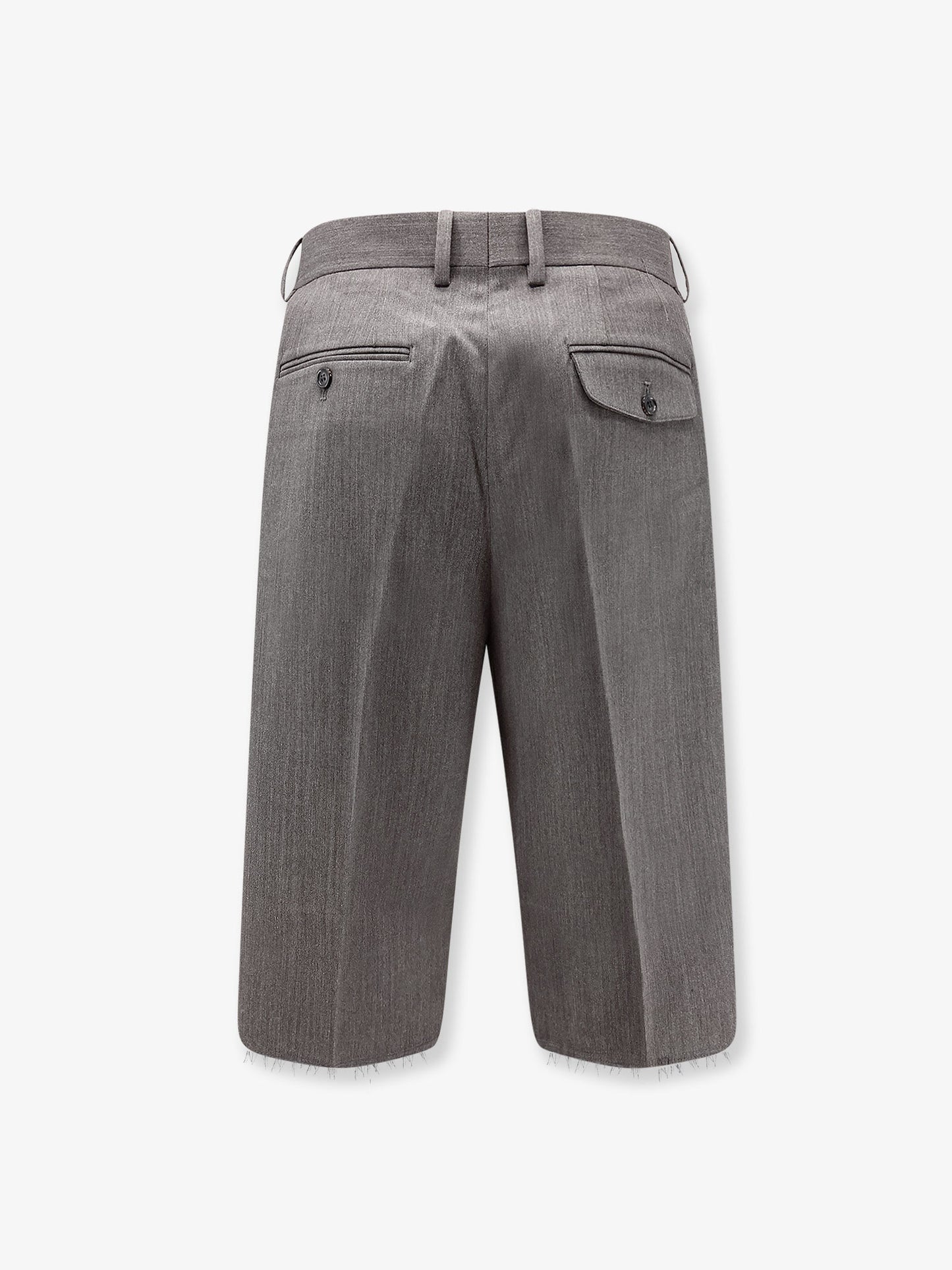 Wool blend bermuda shorts with frontal princes