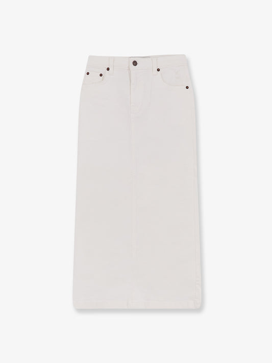 Cotton skirt with rippings detail