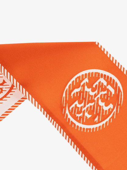 Medallion Logo Ribbon silk tie thumbnail