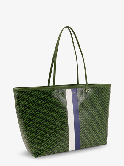 Coated canvas The Racer Tote shoulder bag with all-over logo thumbnail
