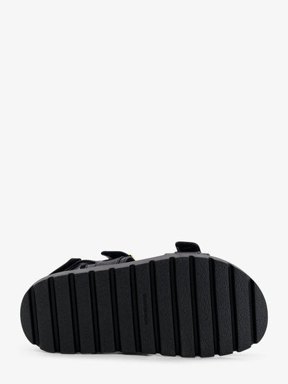 Mellow leather sandals with metal logo on the side thumbnail