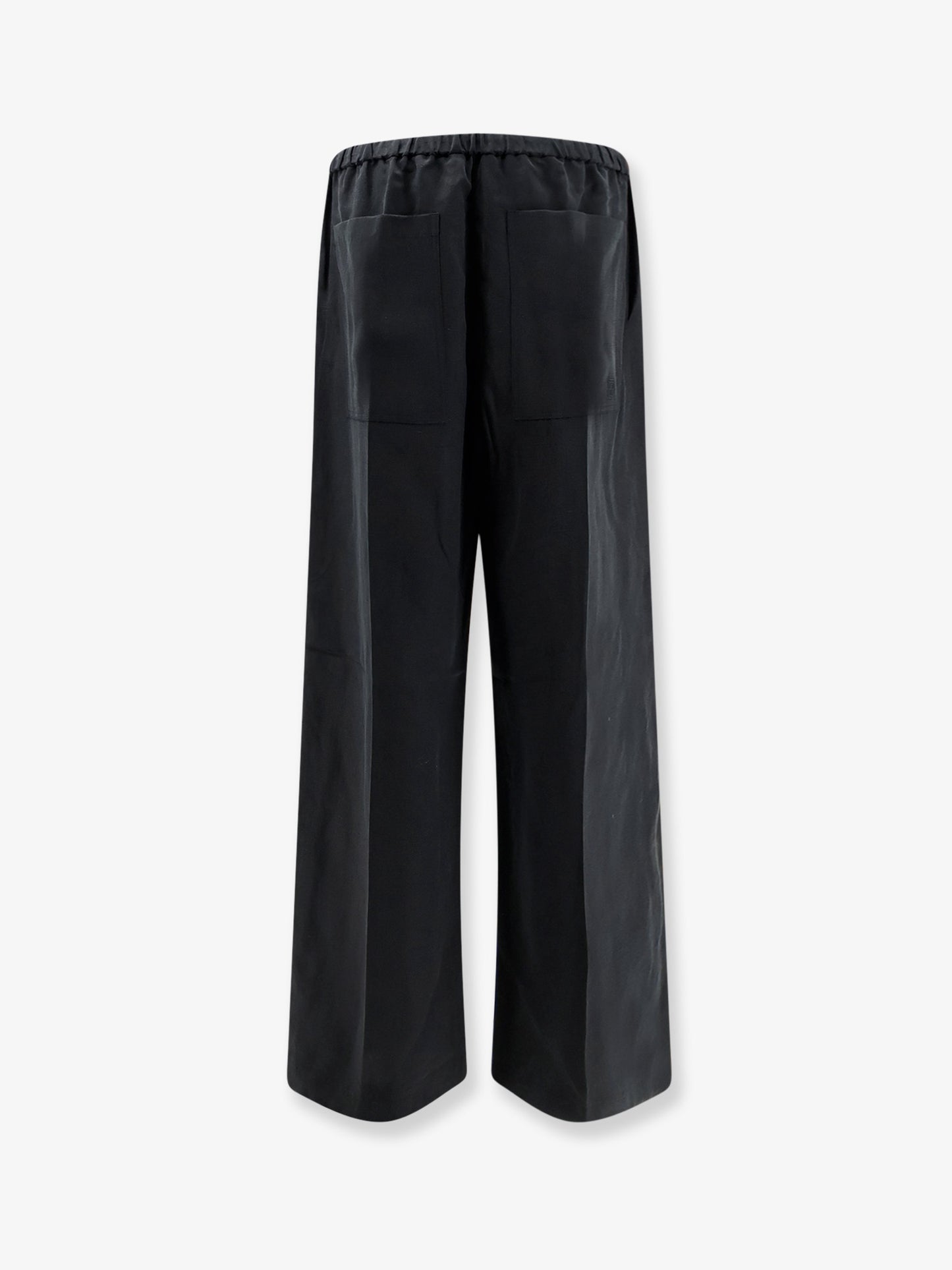 Linen and lyocell blend trousers