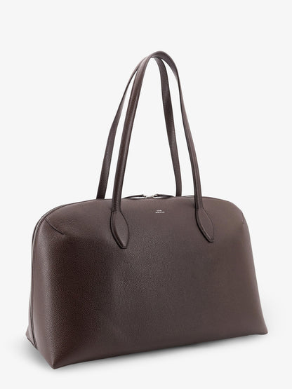 Suede handbag with engraved logo on the front thumbnail