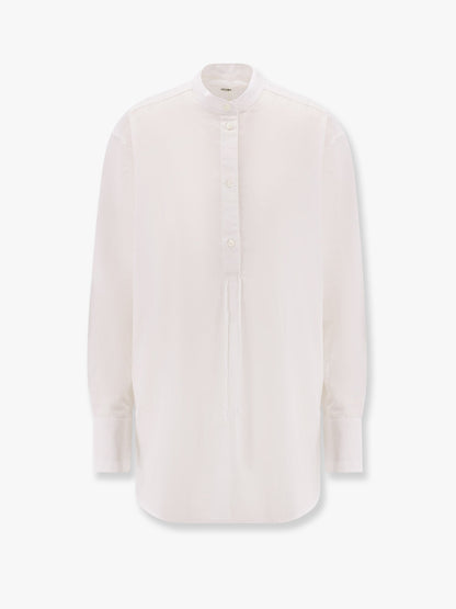 Stand collar organic cotton shirt thumbnail