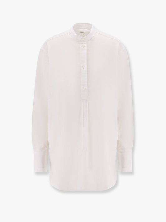 Camicia stand collar in cotone organico