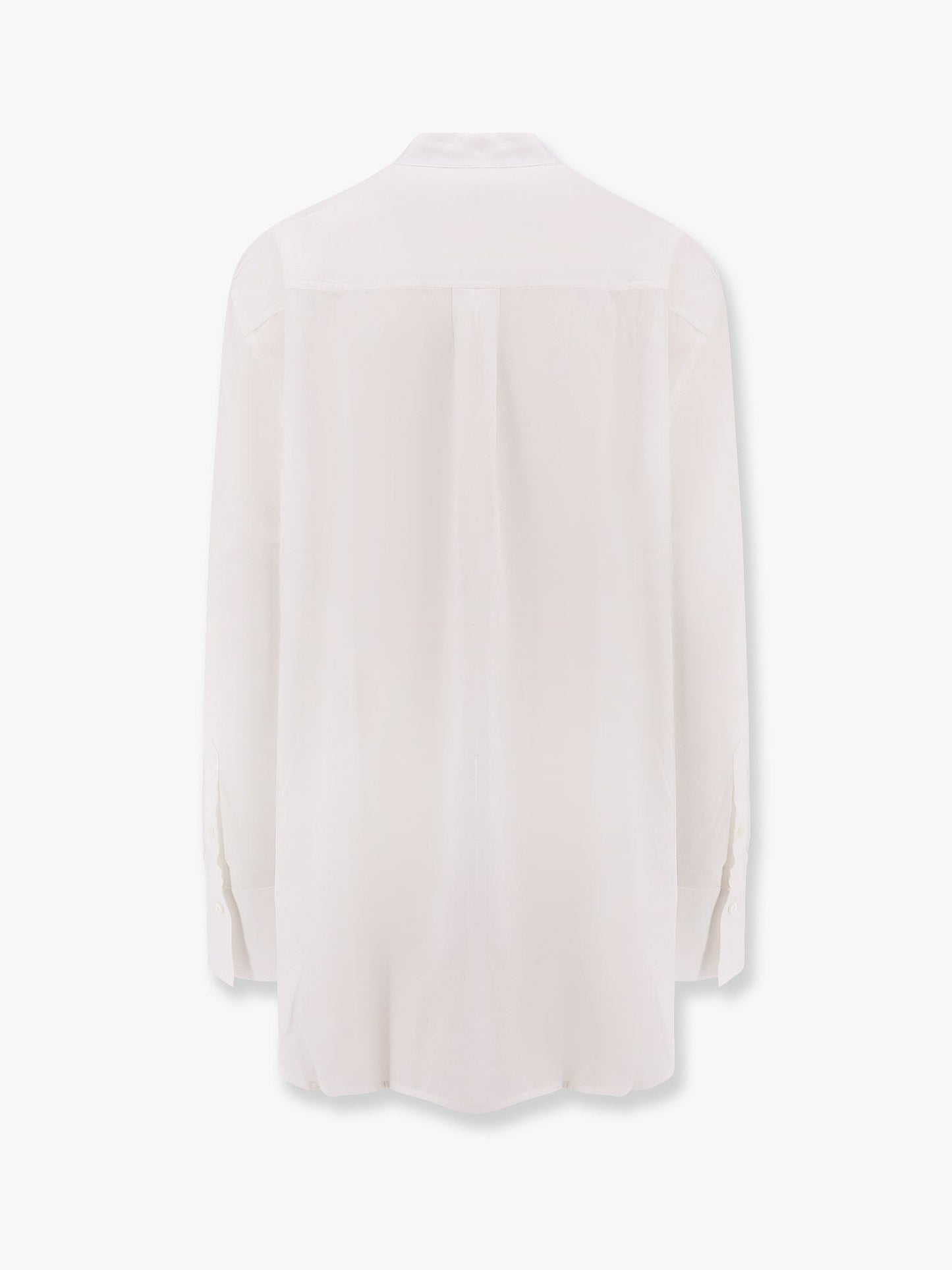 Stand collar organic cotton shirt
