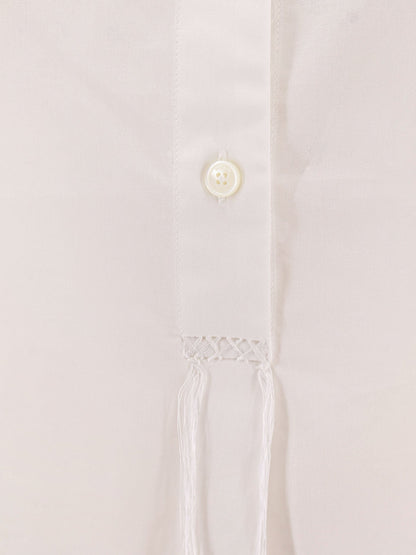 Stand collar organic cotton shirt thumbnail