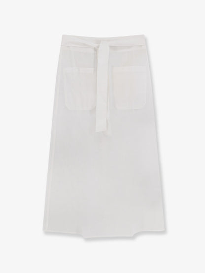 Tie-Waist cotton and linen skirt thumbnail