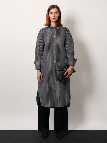Vestito corto Striped Kimono-Sleeve Shirtdress thumbnail
