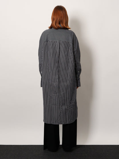 Vestito corto Striped Kimono-Sleeve Shirtdress thumbnail