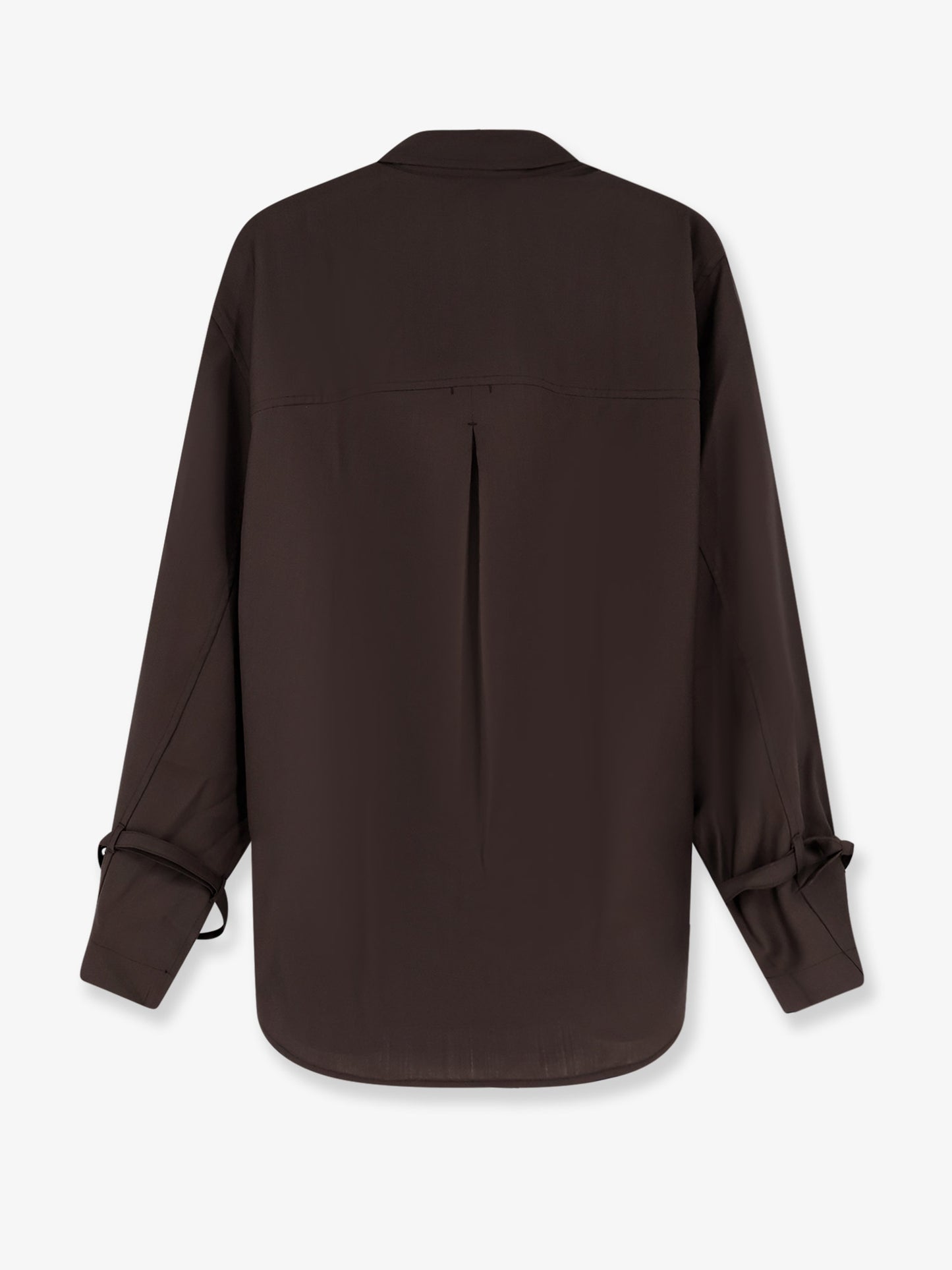 Tie-Cuff wool shirt
