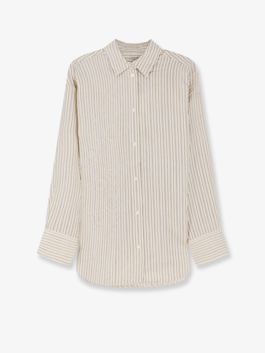 Camicia oversize in seta a righe