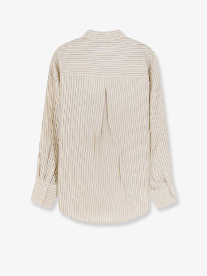 Oversized striped silk shirt thumbnail