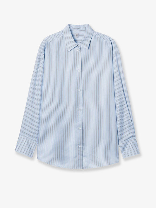 Camicia in seta con motivo a righe