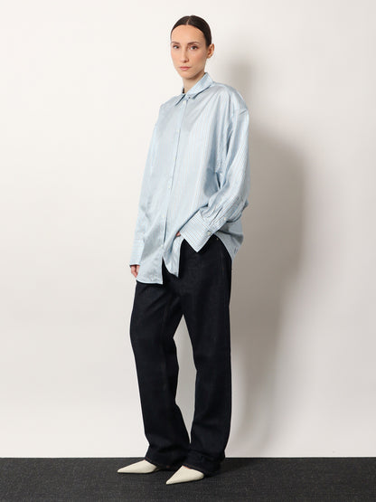Silk shirt with striped pattern thumbnail