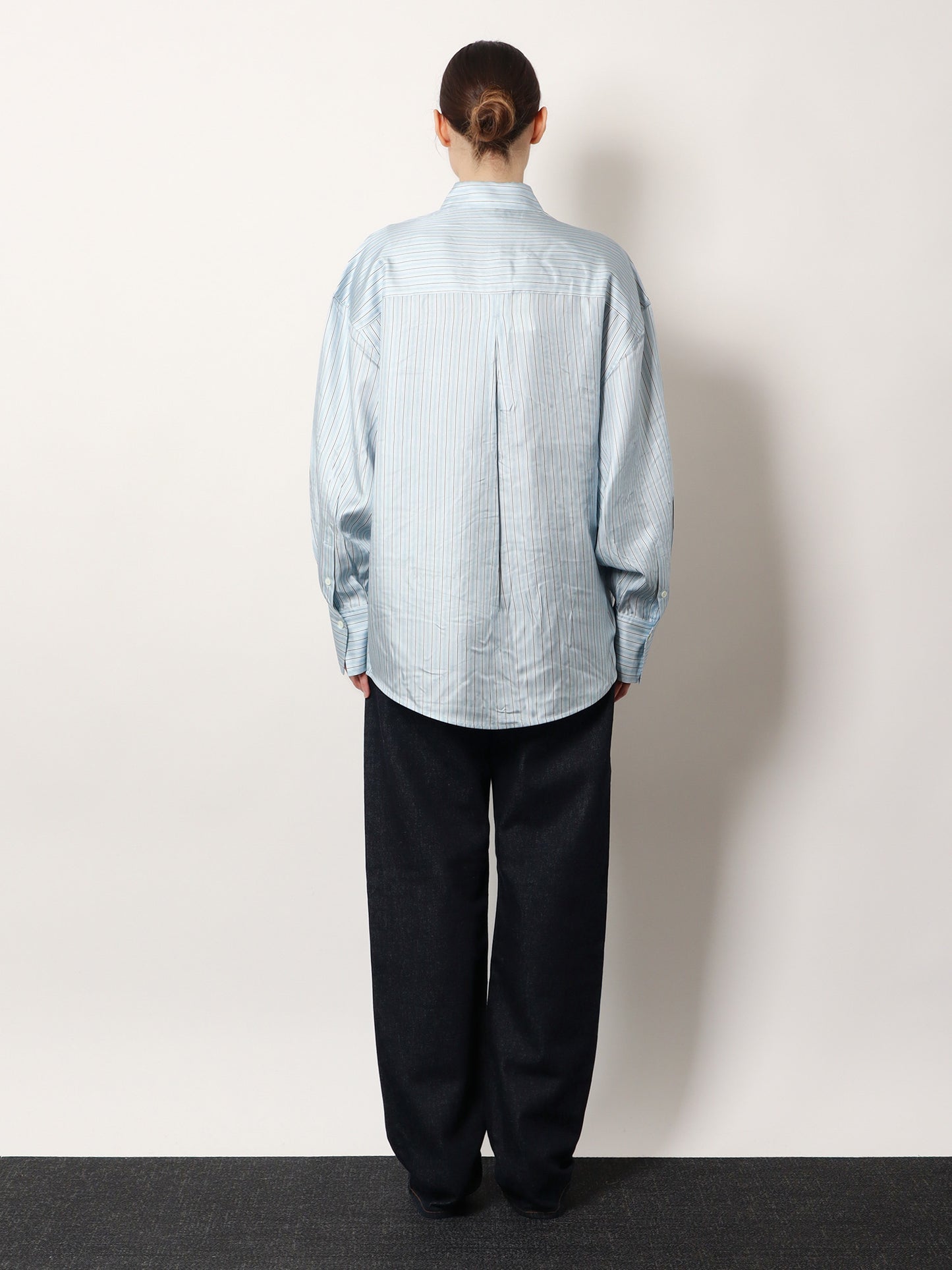 Silk shirt with striped pattern
