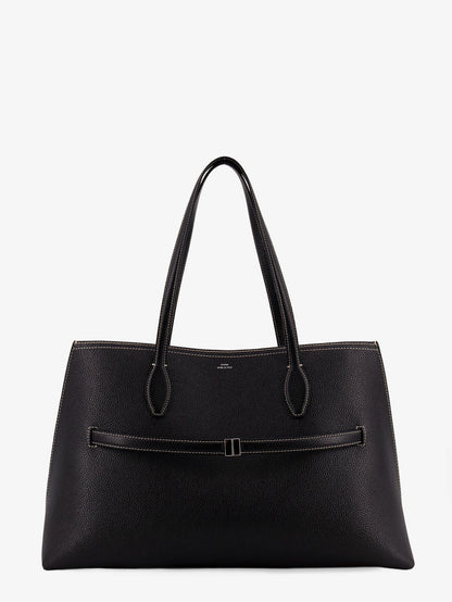 Leather shoulder bag with lettering logo on the front thumbnail