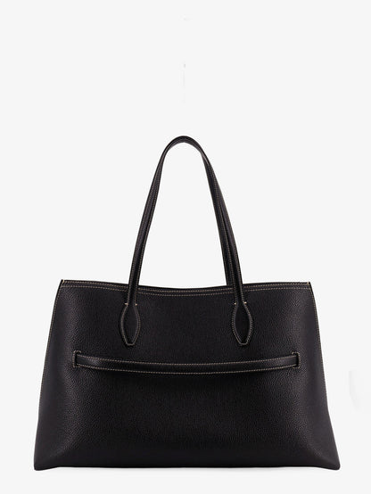 Leather shoulder bag with lettering logo on the front thumbnail