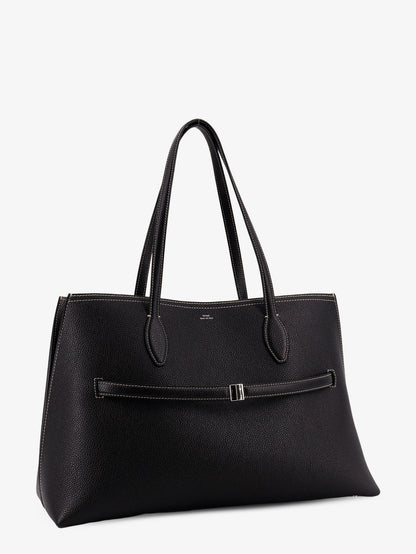 Leather shoulder bag with lettering logo on the front thumbnail