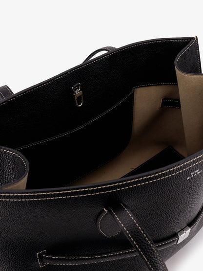 Leather shoulder bag with lettering logo on the front thumbnail