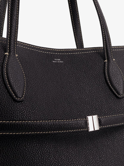 Leather shoulder bag with lettering logo on the front thumbnail
