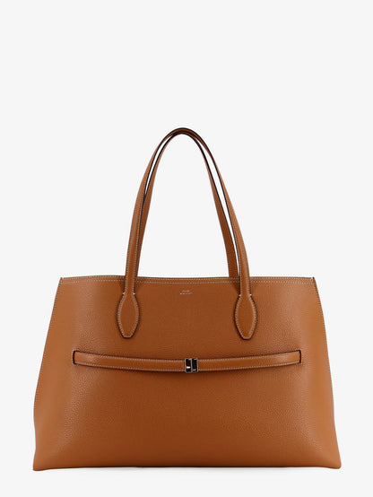 Leather shoulder bag with lettering logo on the front thumbnail