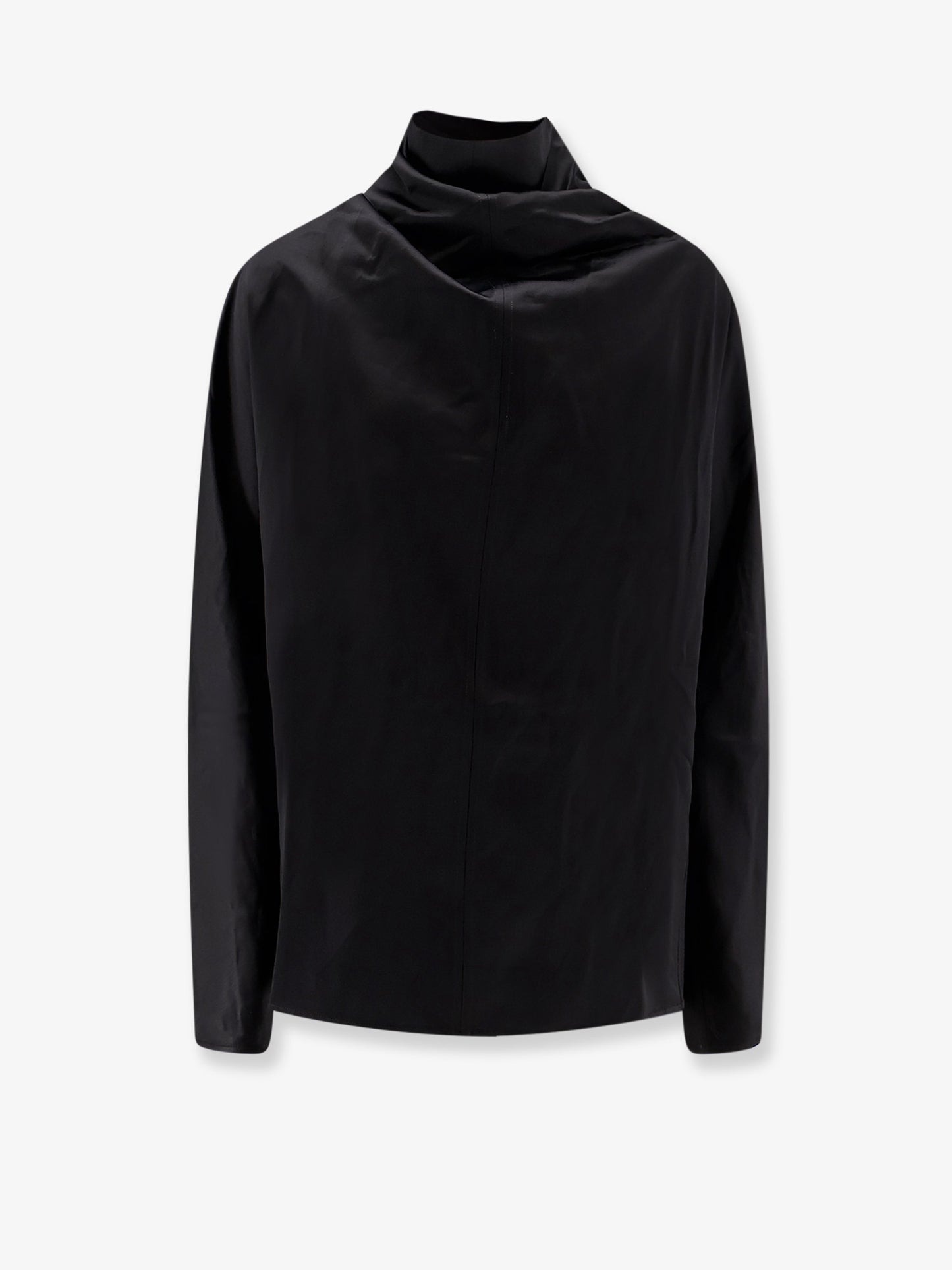 Camicia Cowl Neck in viscosa e lino