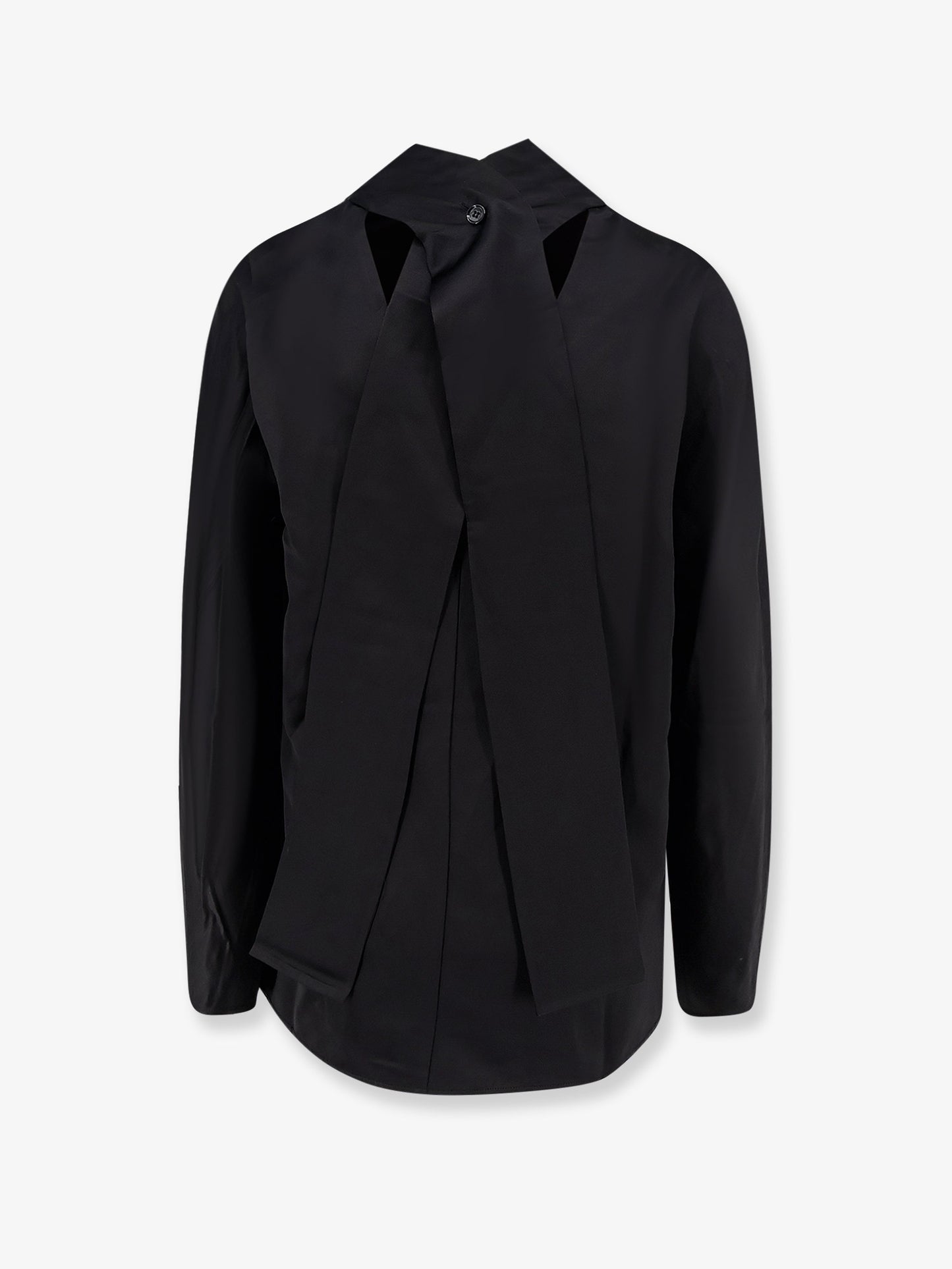 Camicia Cowl Neck in viscosa e lino
