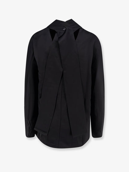 Camicia Cowl Neck in viscosa e lino thumbnail