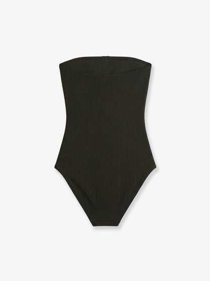 One-piece swimsuit with ribbed pattern thumbnail