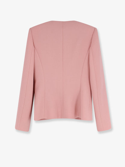 Wool Crepe blazer with bow thumbnail