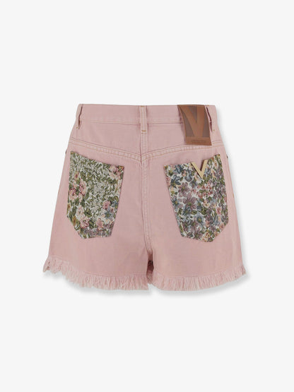 Denim shorts with frayed edges thumbnail