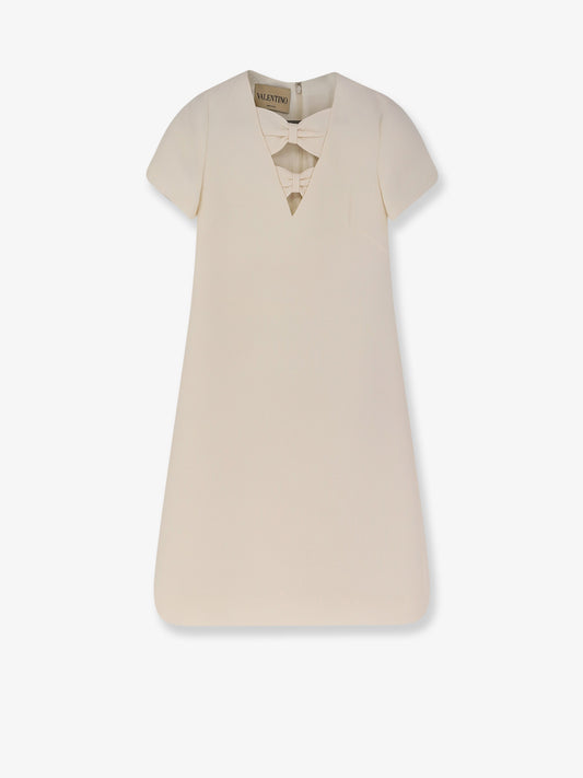Virgin wool and silk mini dress