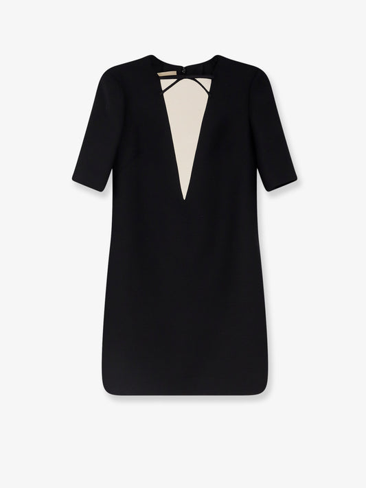 Virgin wool and silk mini dress