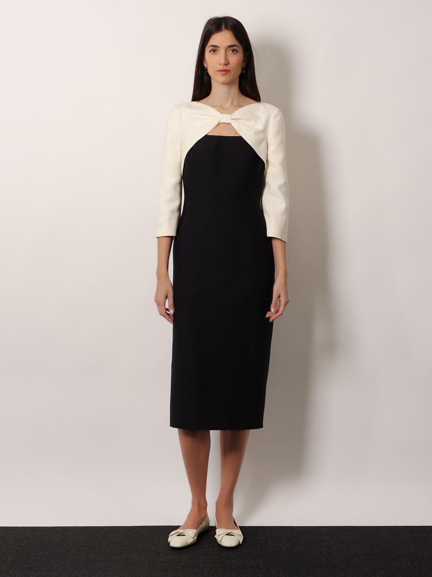 Crêpe midi dress