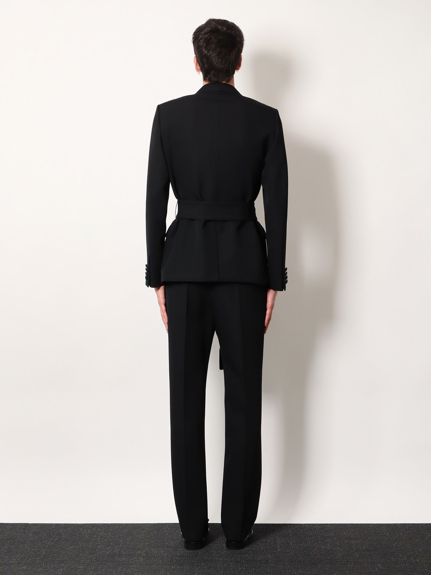Virgin wool blazer with belt