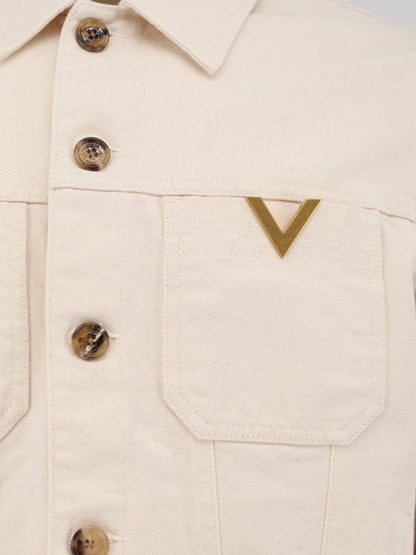 White denim jacket thumbnail