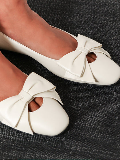 Leather Bowow ballerinas thumbnail
