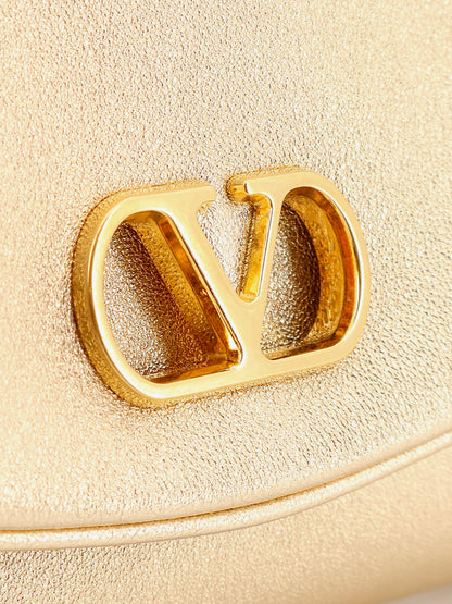 DeVain laminated leather shoulder bag thumbnail