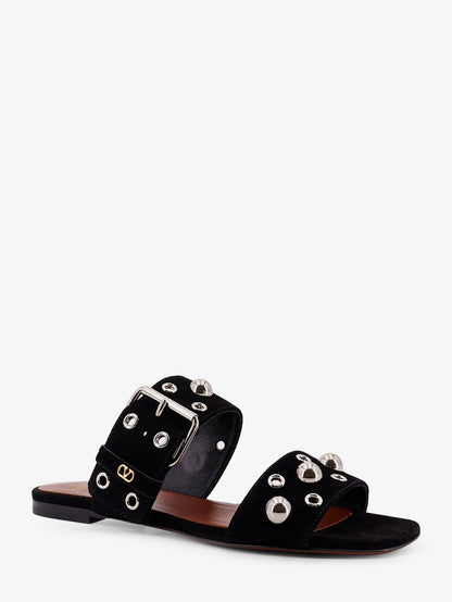 Suede sandals with side metal VLogo thumbnail