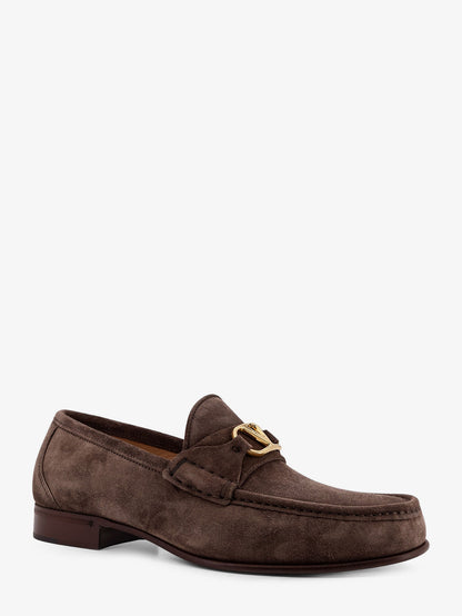 Mocassini in suede con VLogo Signature in metallo thumbnail