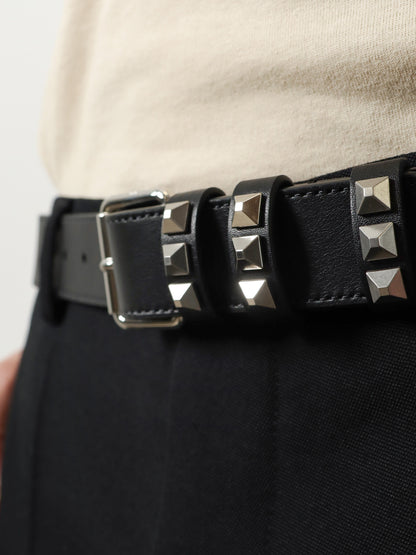 Flaneuse leather belt with iconic studs thumbnail