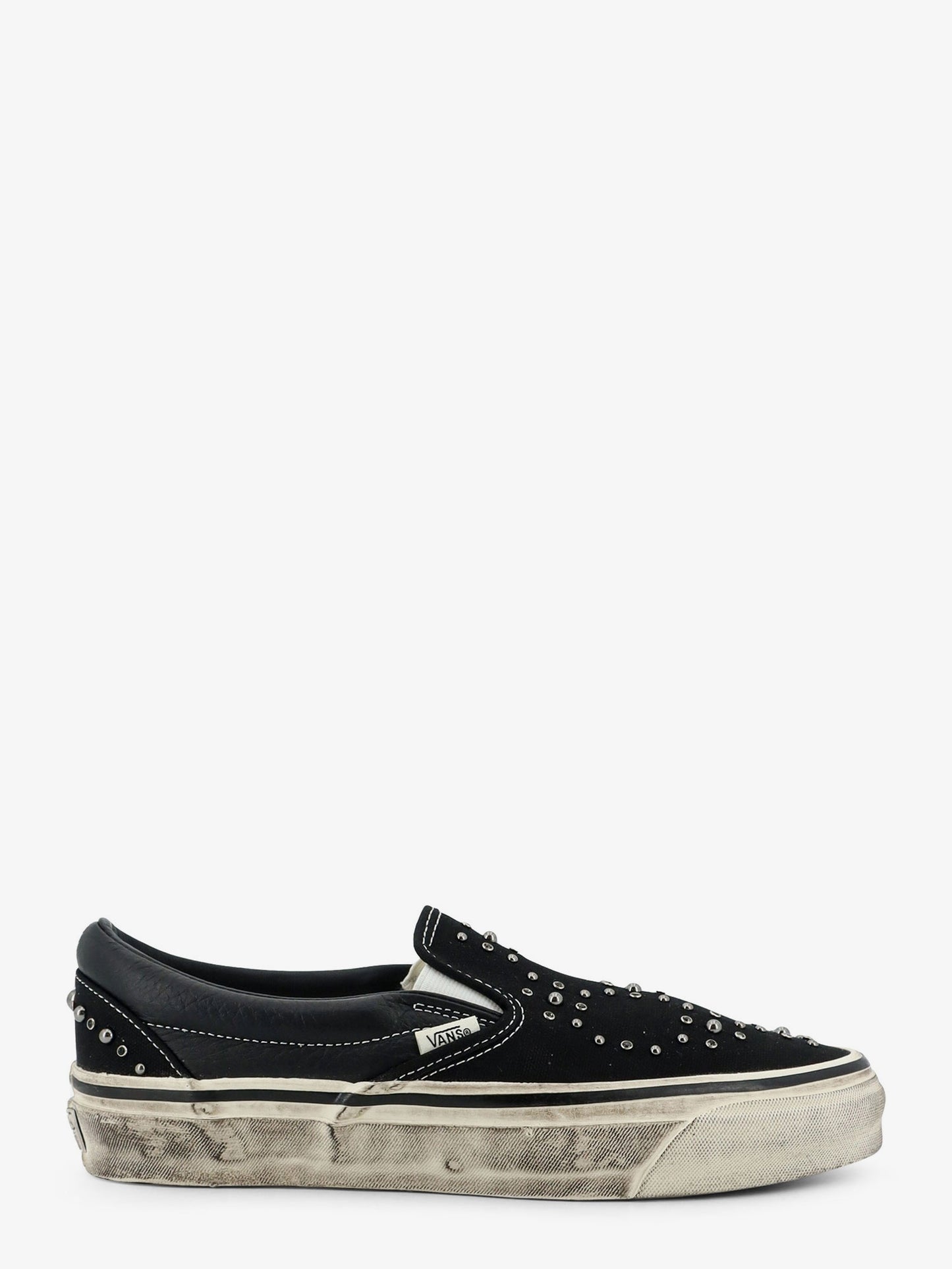 Sneakers Lx classic slip on 98 in canvas e pelle con perline in metallo all-over