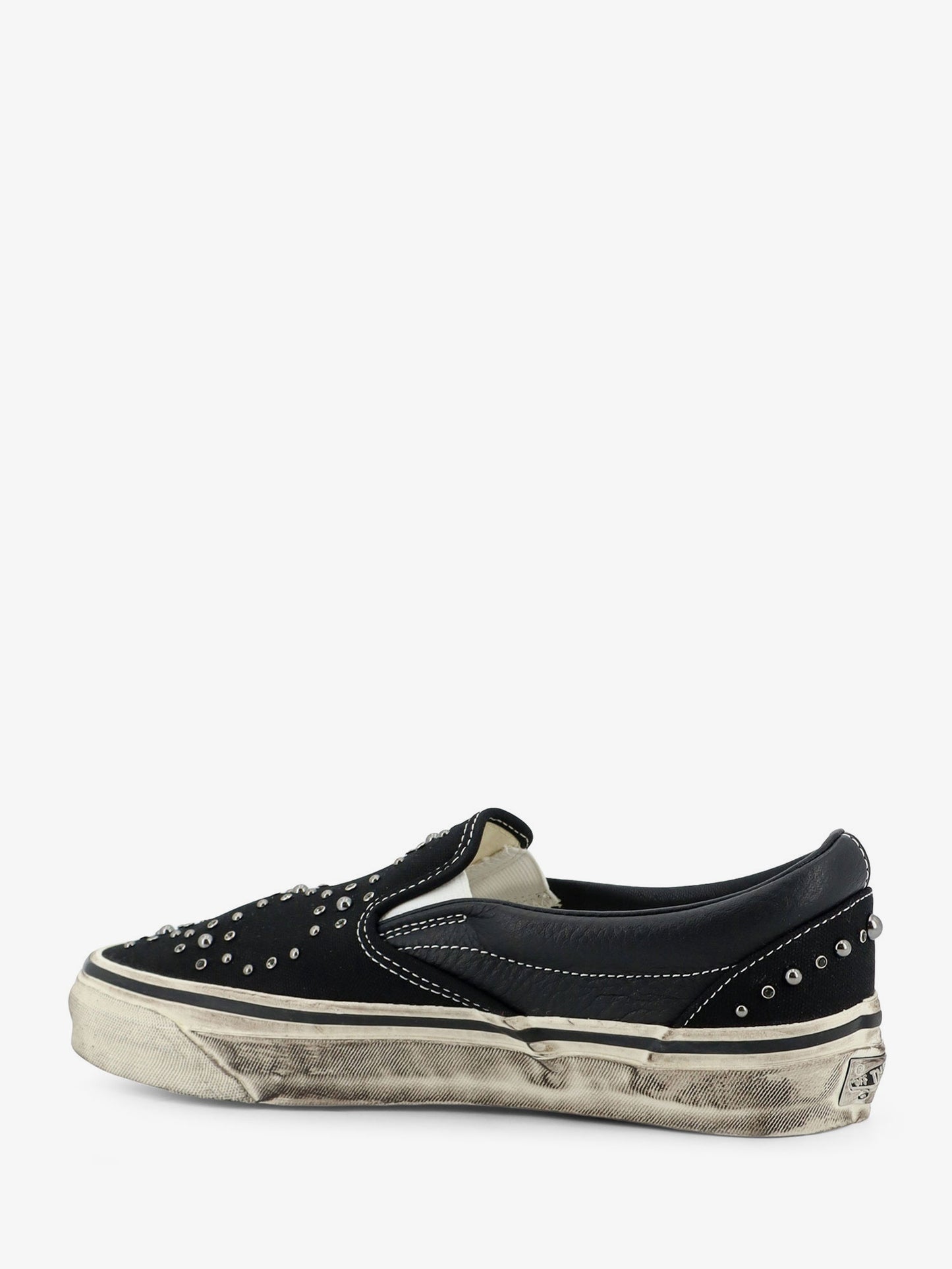 Sneakers Lx classic slip on 98 in canvas e pelle con perline in metallo all-over