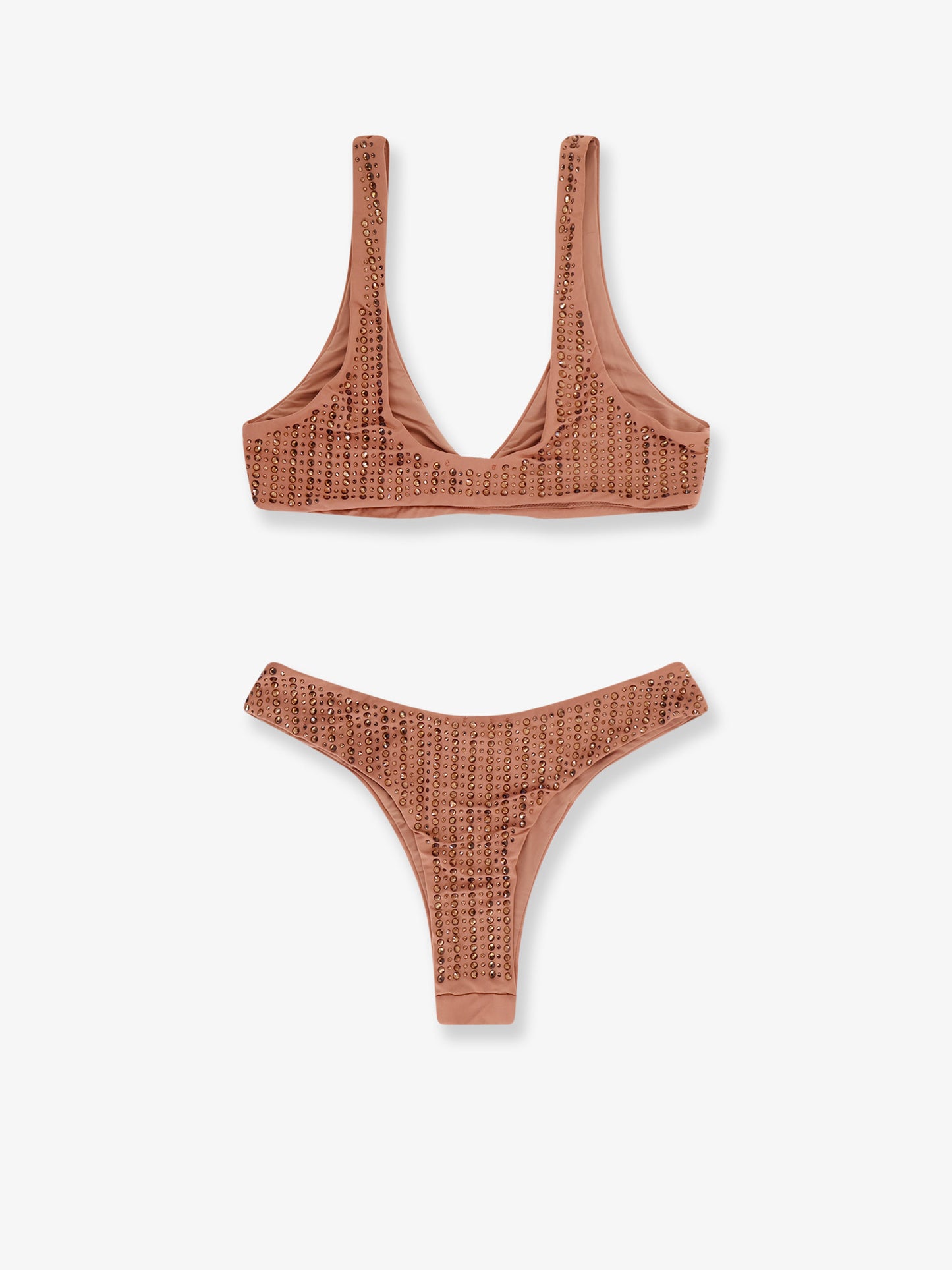 Nylon bikini with all-over rhinestones